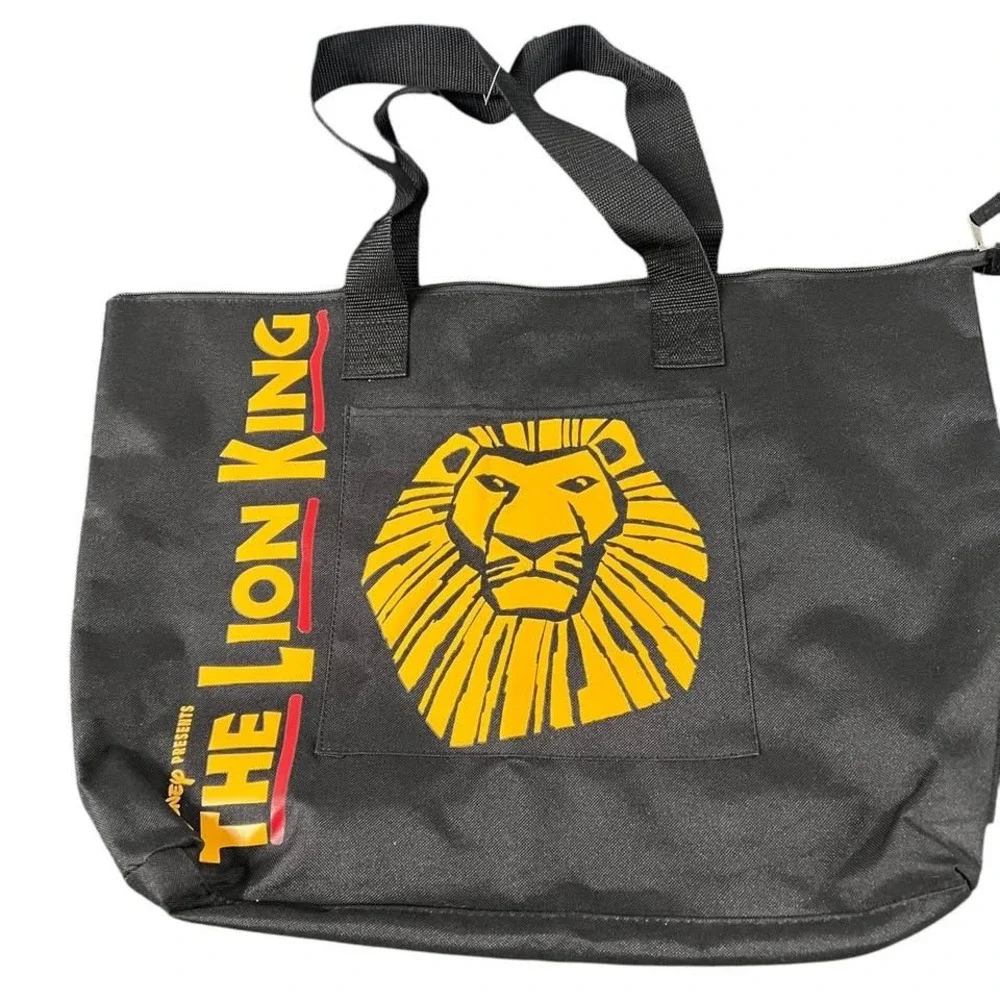 NEW‎ The Lion King Broadway Musical Black Zipper Tote Bag Approx 15